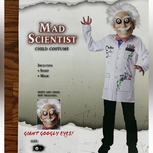NWT Mad Scientist Full Costume Child Large Halloween Cosplay‎
